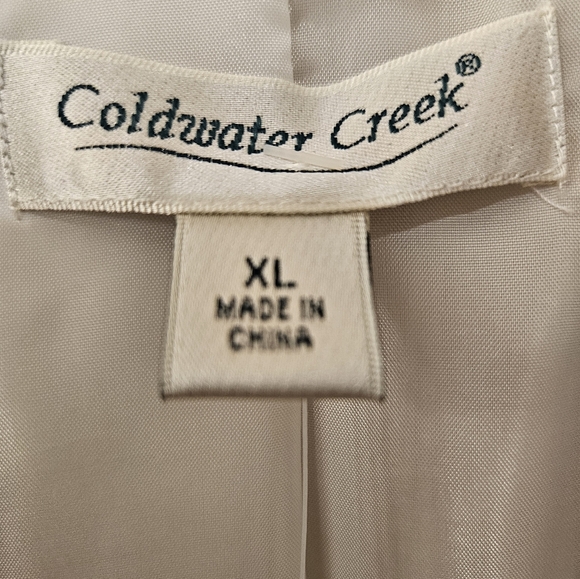 NWT - Linen Rayon Blend Coldwater Creek Oatmeal Blazer - Size XL - Picture 5 of 6